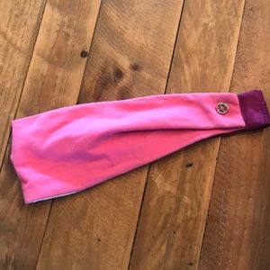 Reversible pink and white Lulu headband